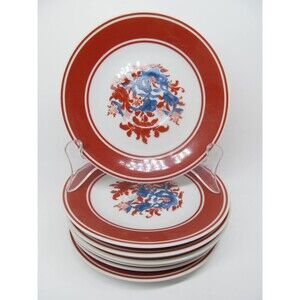 Seymour Mann "Nara" 6 1/8" Saucers plates set Of 7 Plates GC